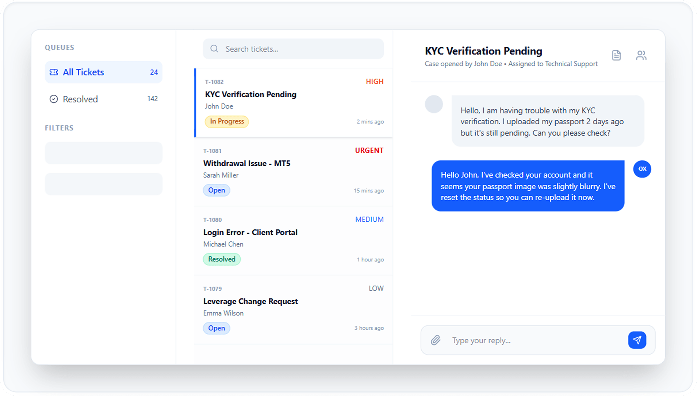 Centralized Support Dashboard